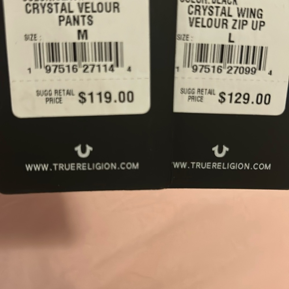 RARE True Religion 2PC Velour track suit Crystal Angel Wings Paris Hilton y2k - Picture 6 of 10